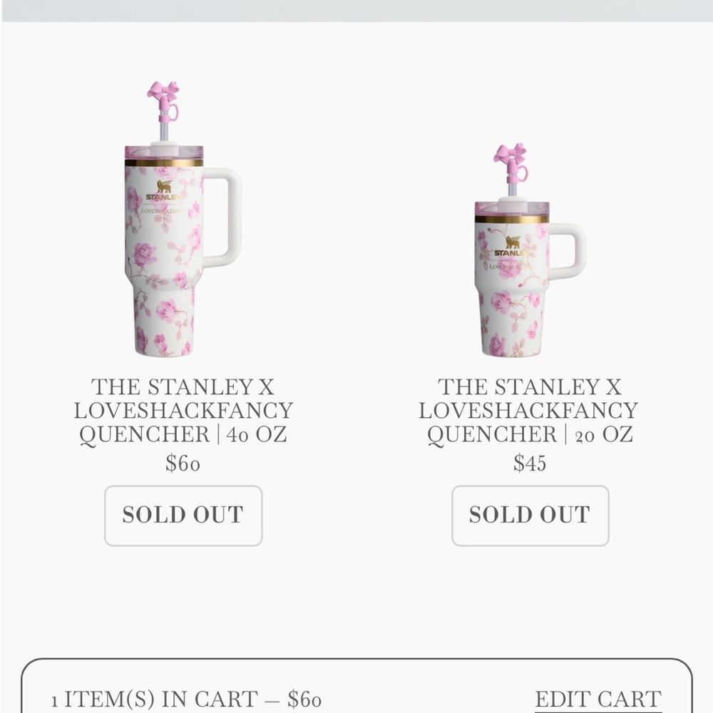40oz Stanley X Loveshackfancy quencher
